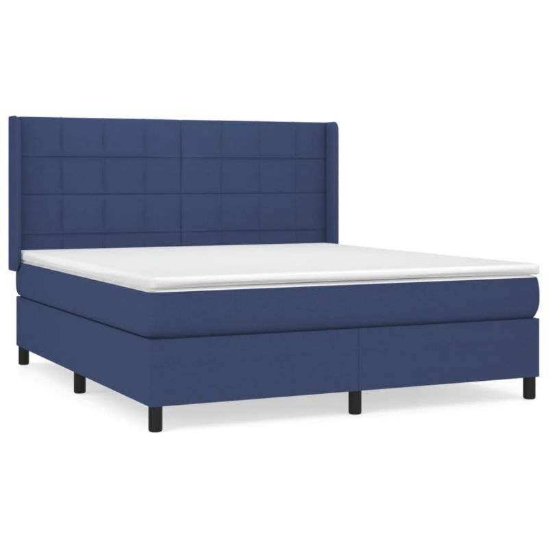 Łóżko z materacem WaszeMeble 160x200 cm niebieski WM-3131447 1 szt.