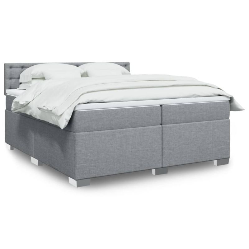 Łóżko z materacem WaszeMeble 200x200 cm szary WM-3288309 1 szt.