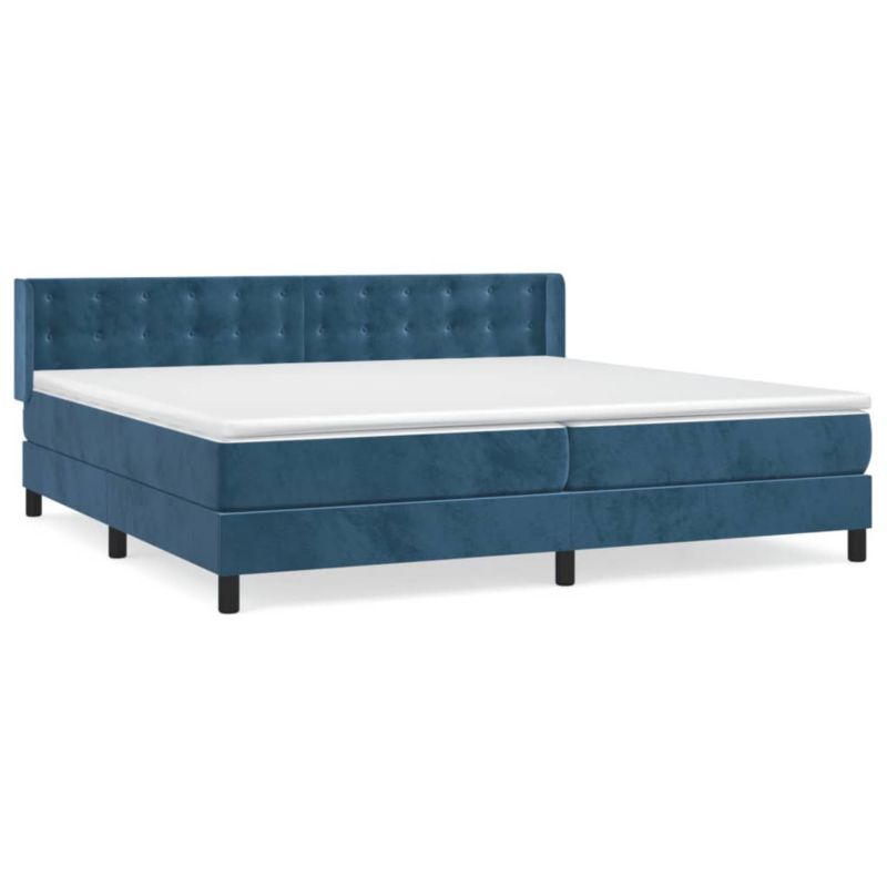 Łóżko kontynentalne WaszeMeble 200x200 cm niebieskie WM-3131223 1 szt.