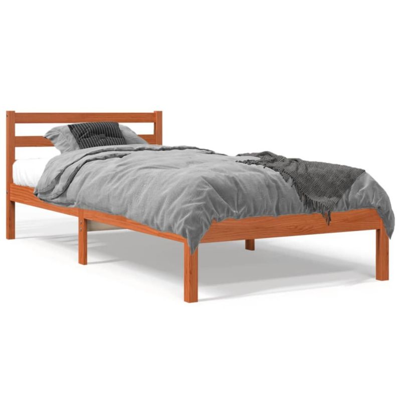 Łóżko drewniane WaszeMeble 100x200 cm brąz WM-844143 1 szt.
