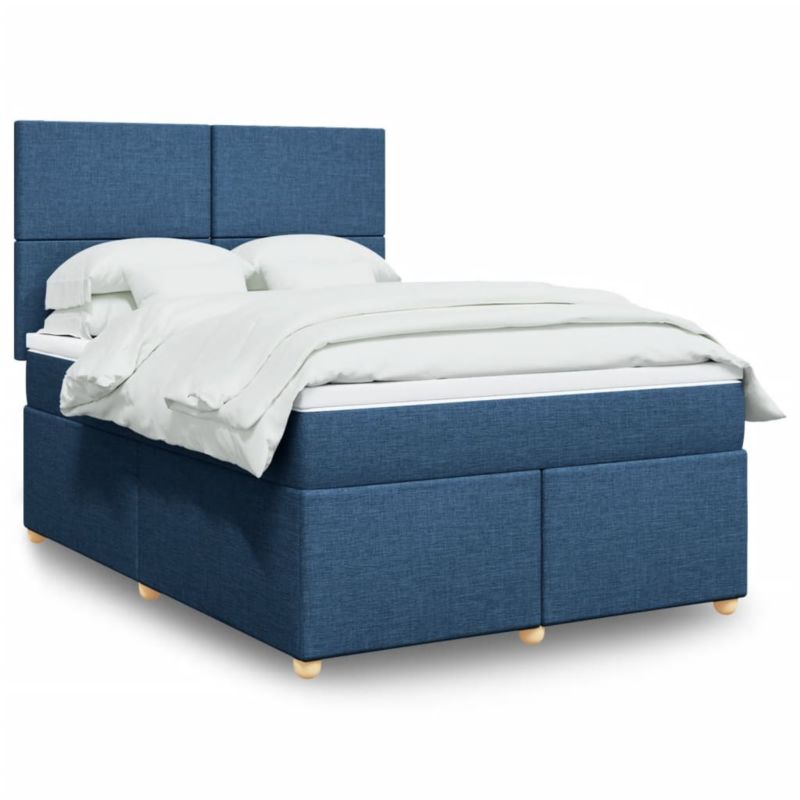 Łóżko kontynentalne WaszeMeble 140x190 cm niebieskie WM-3293574 1 szt.