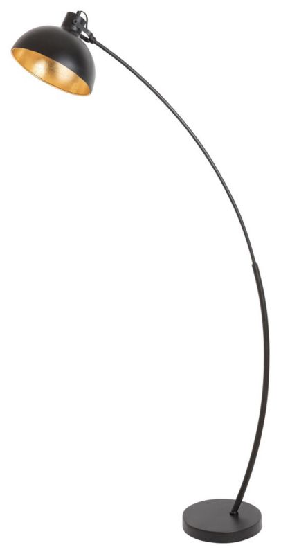 Lampa podłogowa stojąca Rabalux Otto czarny matowa-złota folia łukowa 1 x E27 x 60W wym: 158 x 25 x 78 cm - 1 szt.