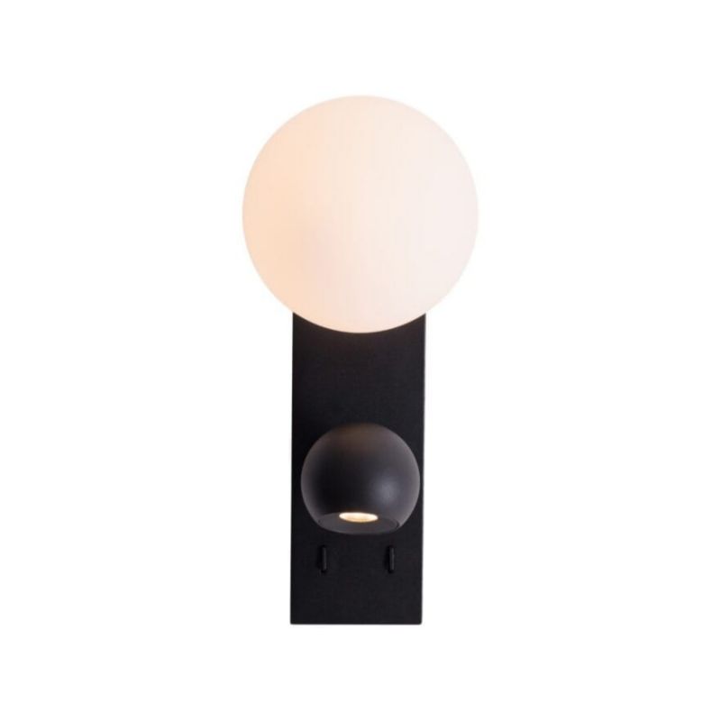 Kinkiet ścienny Maxlight Atom czarny LED 10W 3000K 767lm IP20 wym: 28 x 16 x 16 cm - 1 szt.