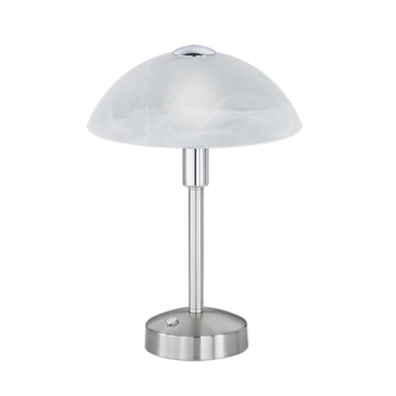 Lampka stołowa Trio Donna srebrno-biała LED 4W 3000K 350lm IP20 wym: 30 x 22.5 x 22.5 cm szkło - 1 szt.