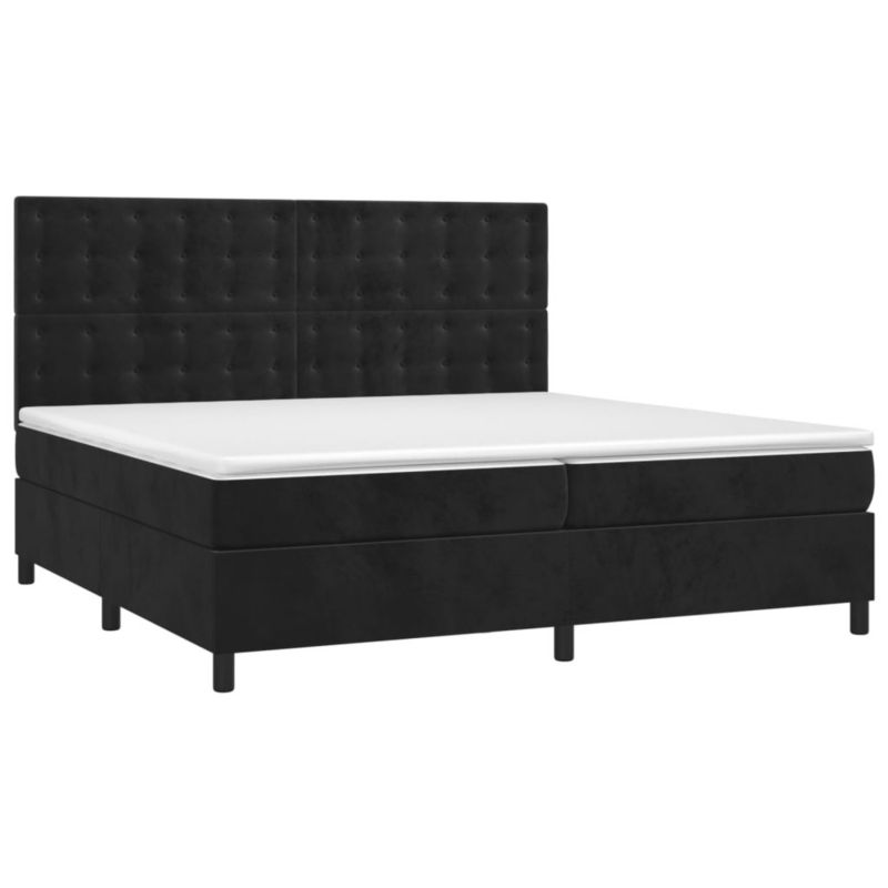 Łóżko kontynentalne WaszeMeble 200x200 cm czarny WM-3136385 1 szt.
