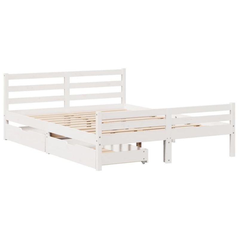 Łóżko drewniane WaszeMeble 140x200 cm biała WM-3301611 1 szt.
