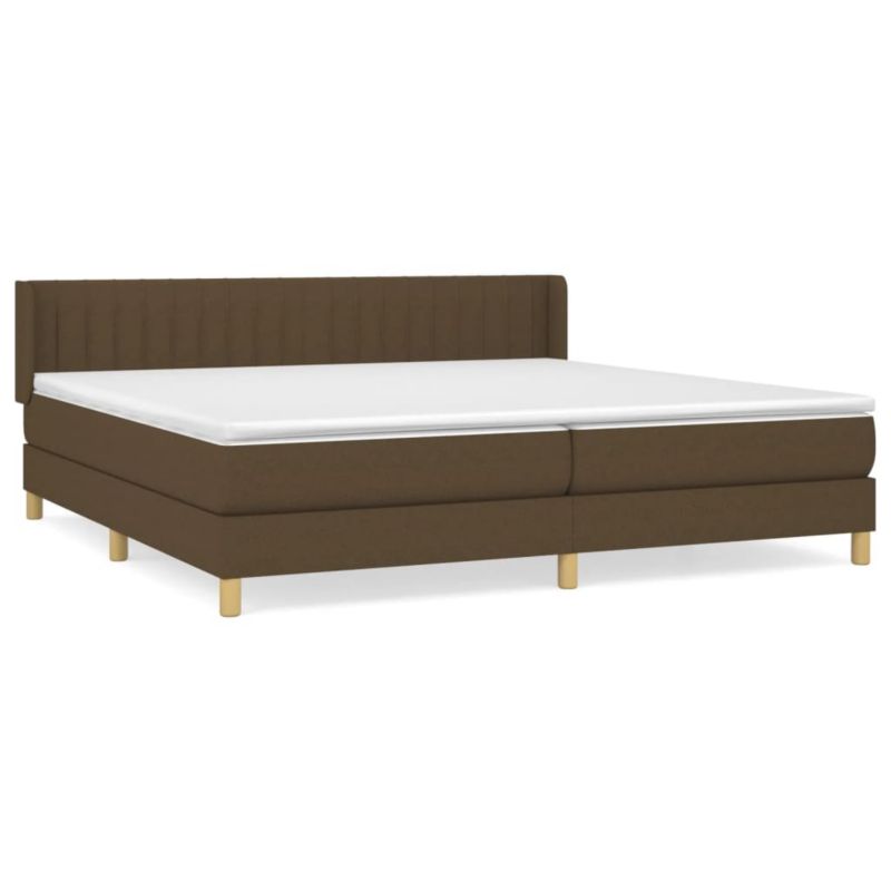 Łóżko z materacem tapicerowane WaszeMeble 200x200 cm brąz WM-3130460 1 szt.