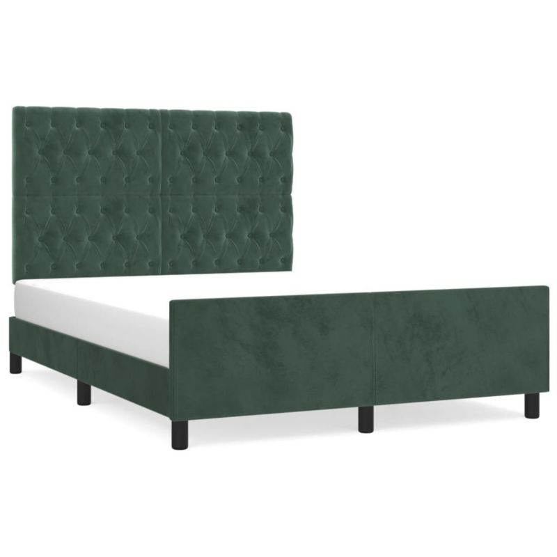 Łóżko tapicerowane WaszeMeble 140x190 cm ciemnozielone WM-3125937 1 szt.