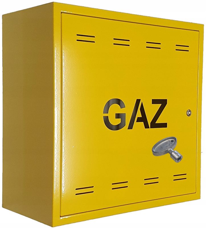 Skrzynka Gazowa FEINZ Metalowa 50X50X25 Żółta Drzwiczki Na Klucz 1 Szt.