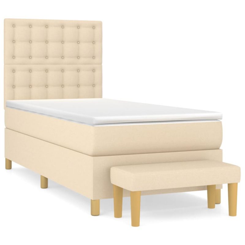 Łóżko z materacem WaszeMeble 80x200 cm kremowy WM-3137434 1 szt.
