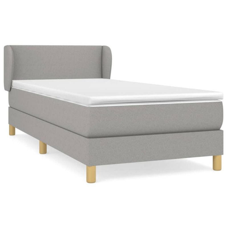 Łóżko kontynentalne WaszeMeble 80x200 cm jasnoszare WM-3126597 1 szt.