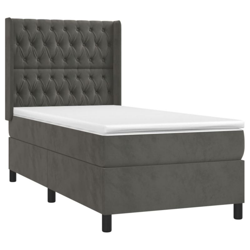 Łóżko kontynentalne WaszeMeble 80x200 cm szary WM-3139710 1 szt.