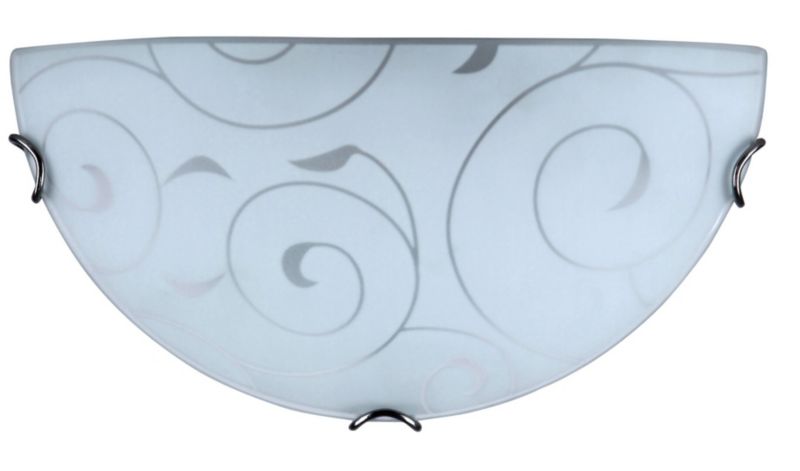 Kinkiet ścienny Rabalux Harmony Lux klips chromowany biały wzorzysty do łazienki 1 x E27 x 60W IP20 wym: 30 x 30 x 30 cm - 1 szt.