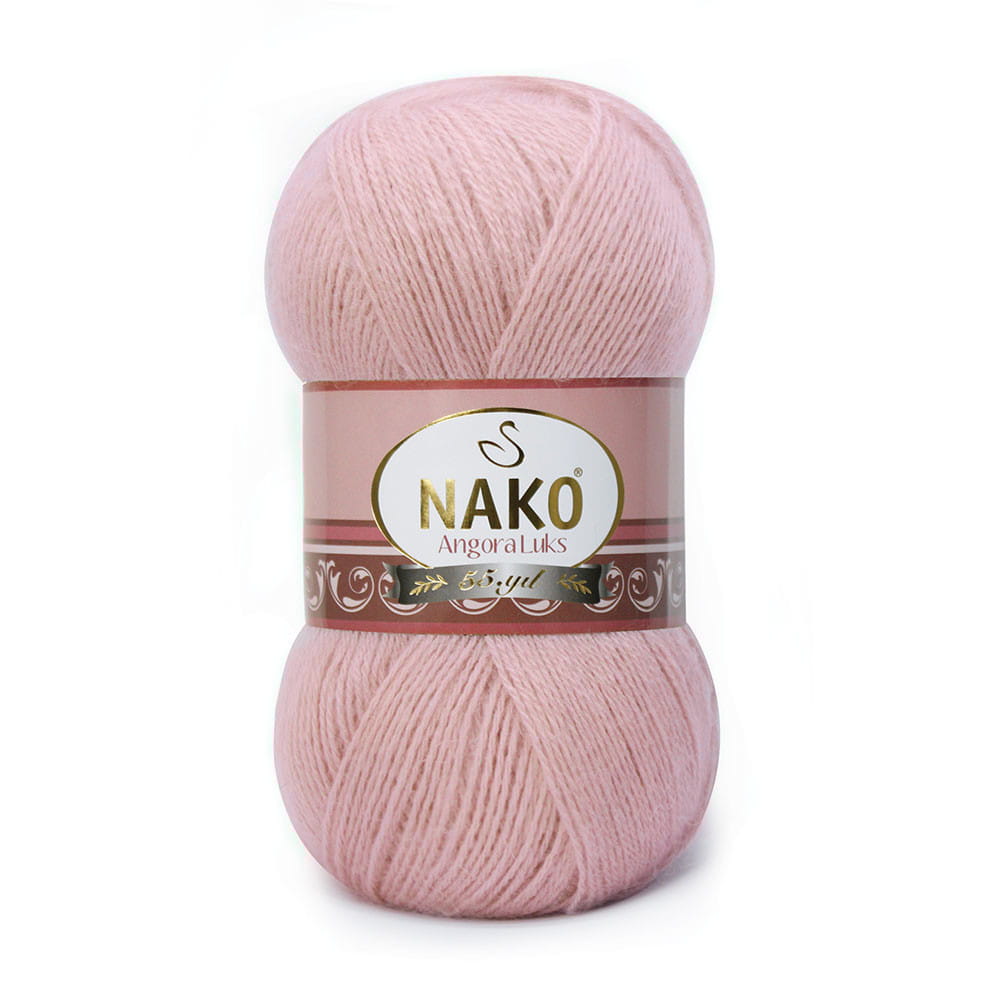 Włóczka NAKO ANGORA LUKS 100g kolor: 10639/pudrowy róź
