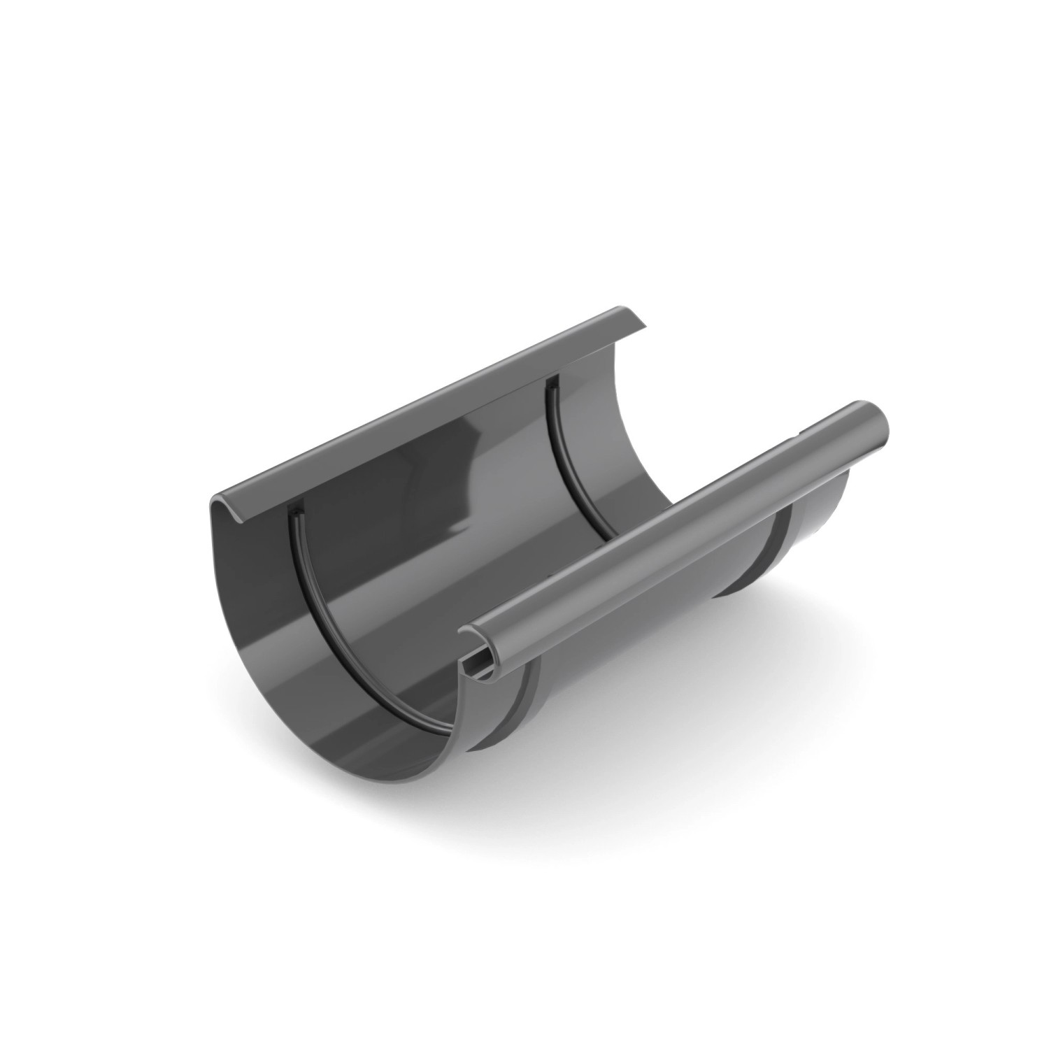 Bryza Złączka rynnowa 75 mm PVC grafit