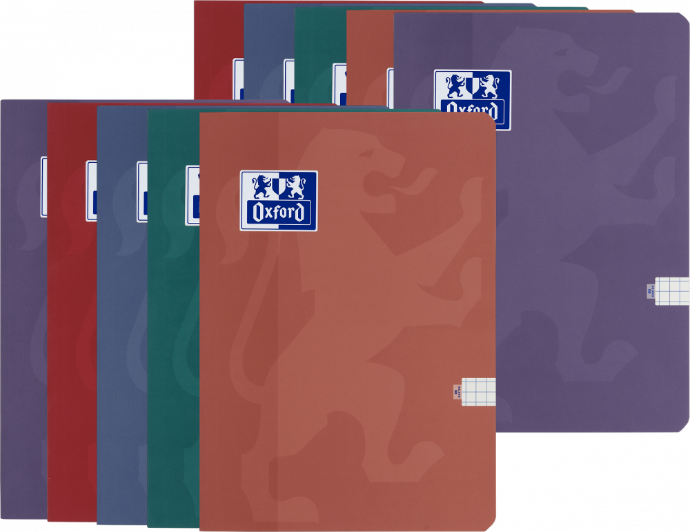 10x Brulion w kratkę MO Oxford Touch Trend, A4, miękka oprawa, 80 kartek, mix kolorów