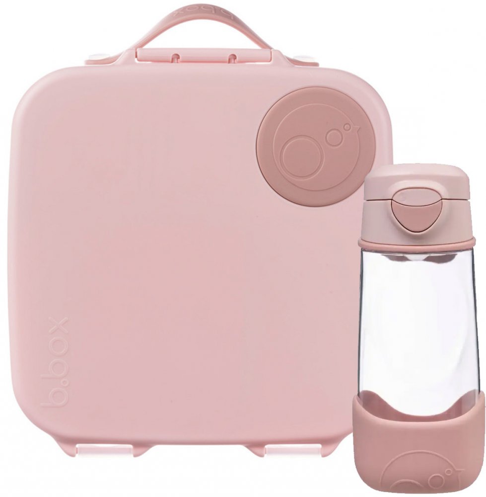 Zestaw: Lunchbox z wkładem chłodzącym + bidon na wodę B.Box Blush Crush