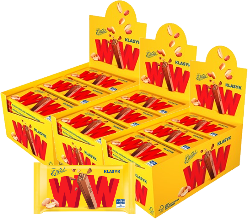 72x Wedel Baton WW, orzechowy w czekoladzie, 47g