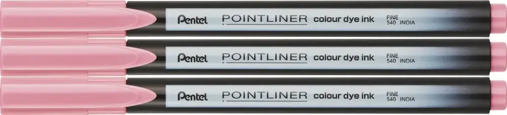 3x Cienkopis Pentel Pointliner Colour, baby pink