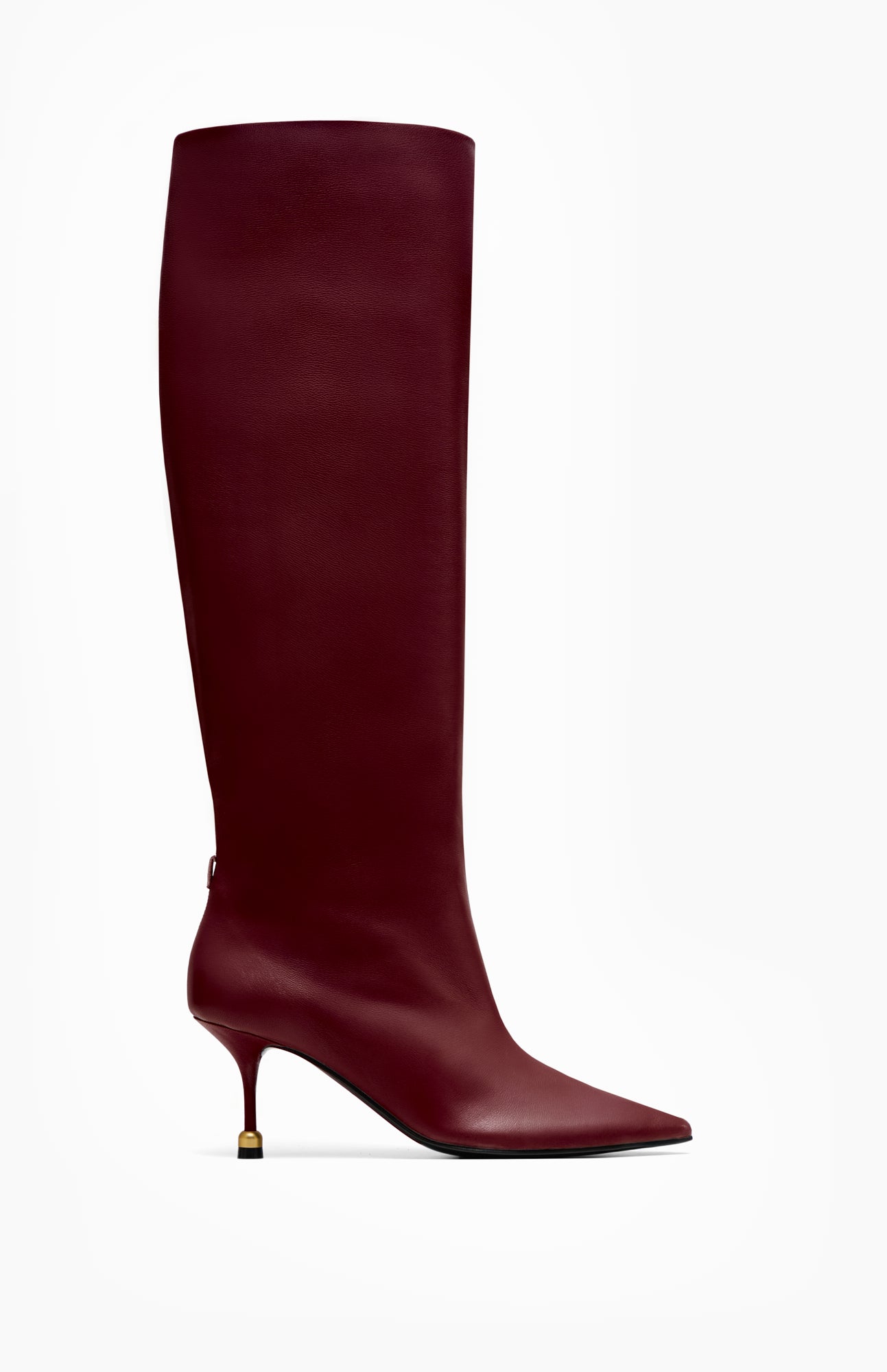 Szpilki damskie Skórzane kozaki damskie KAJA DARK CHERRY 41 - Vanda Novak
