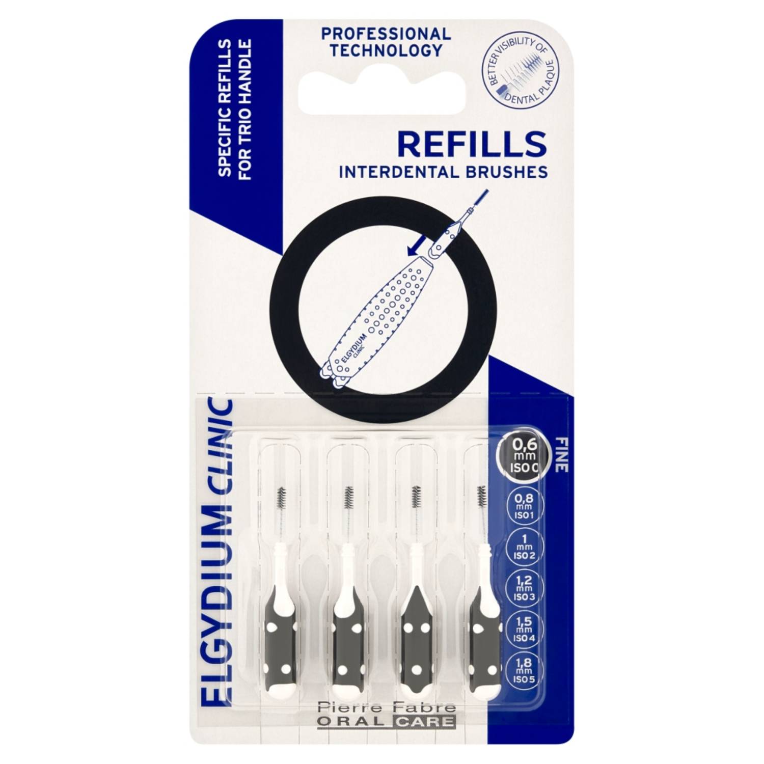 Elgydium clinic refill - wkłady do szczoteczek międzyzębowych (iso 0), 4 sztuki