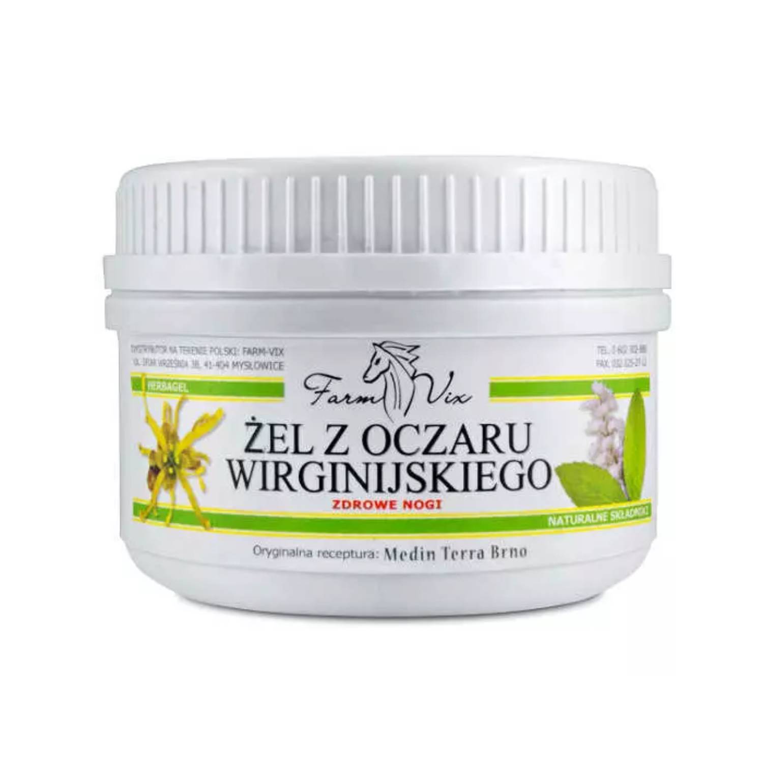 Farm-vix - żel z oczaru wirginijskiego z dodatkiem kasztanowca i mięty, na żylaki oraz zmęczone nogi, 350 g