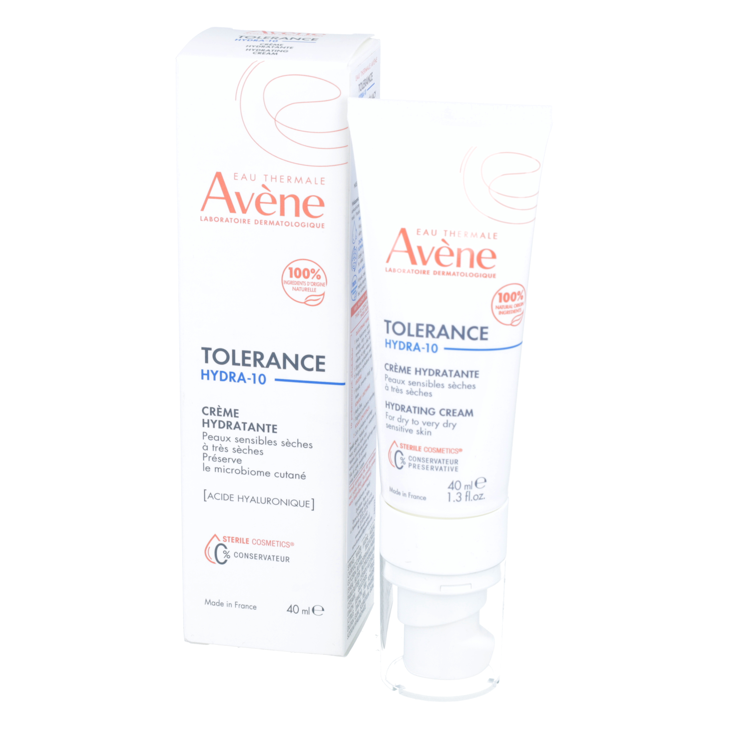 Avene eau thermal - tolerance hydra-10, krem nawilżający do skóry suchej i bardzo suchej, 40 ml