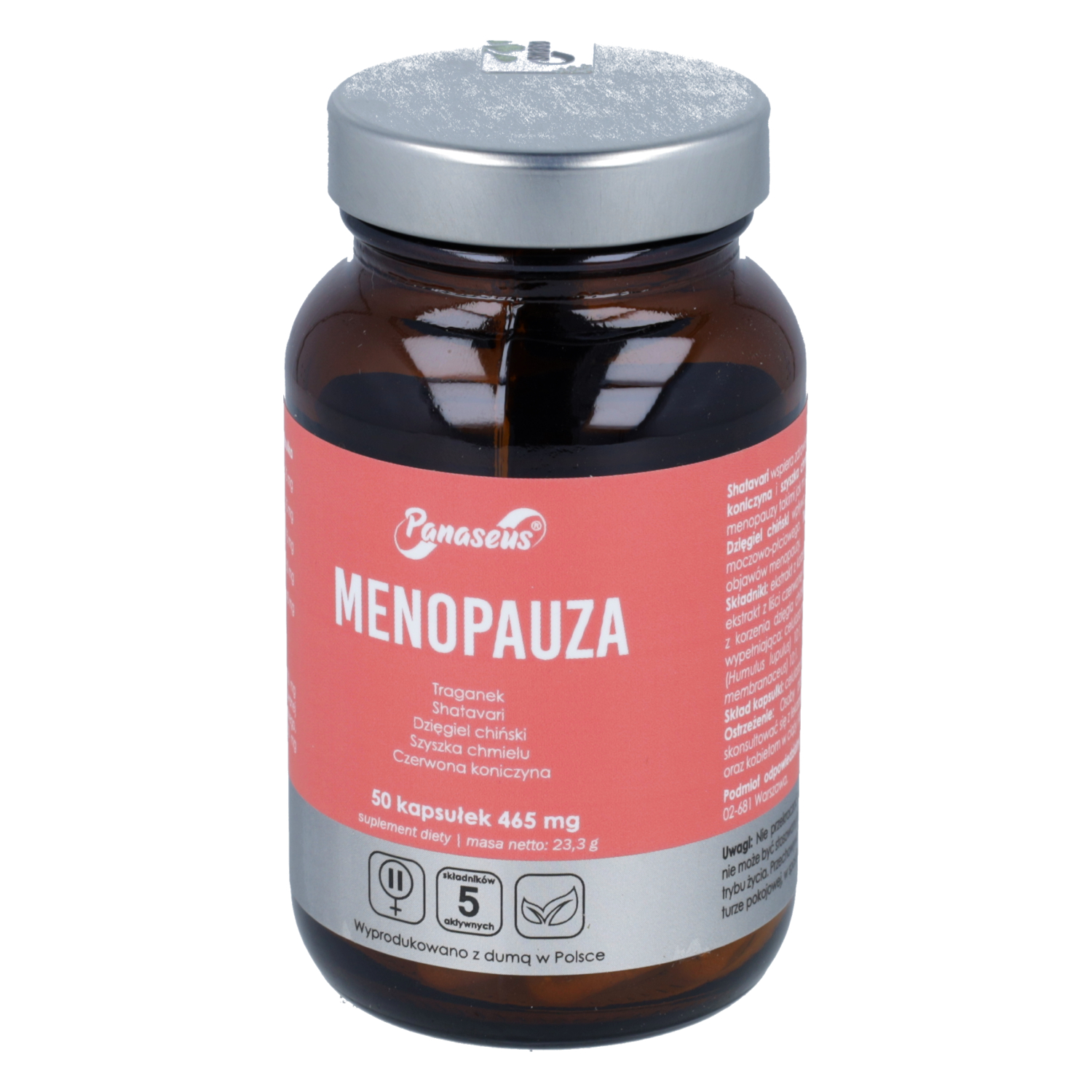 Panaseus menopauza, 50 kapsułek
