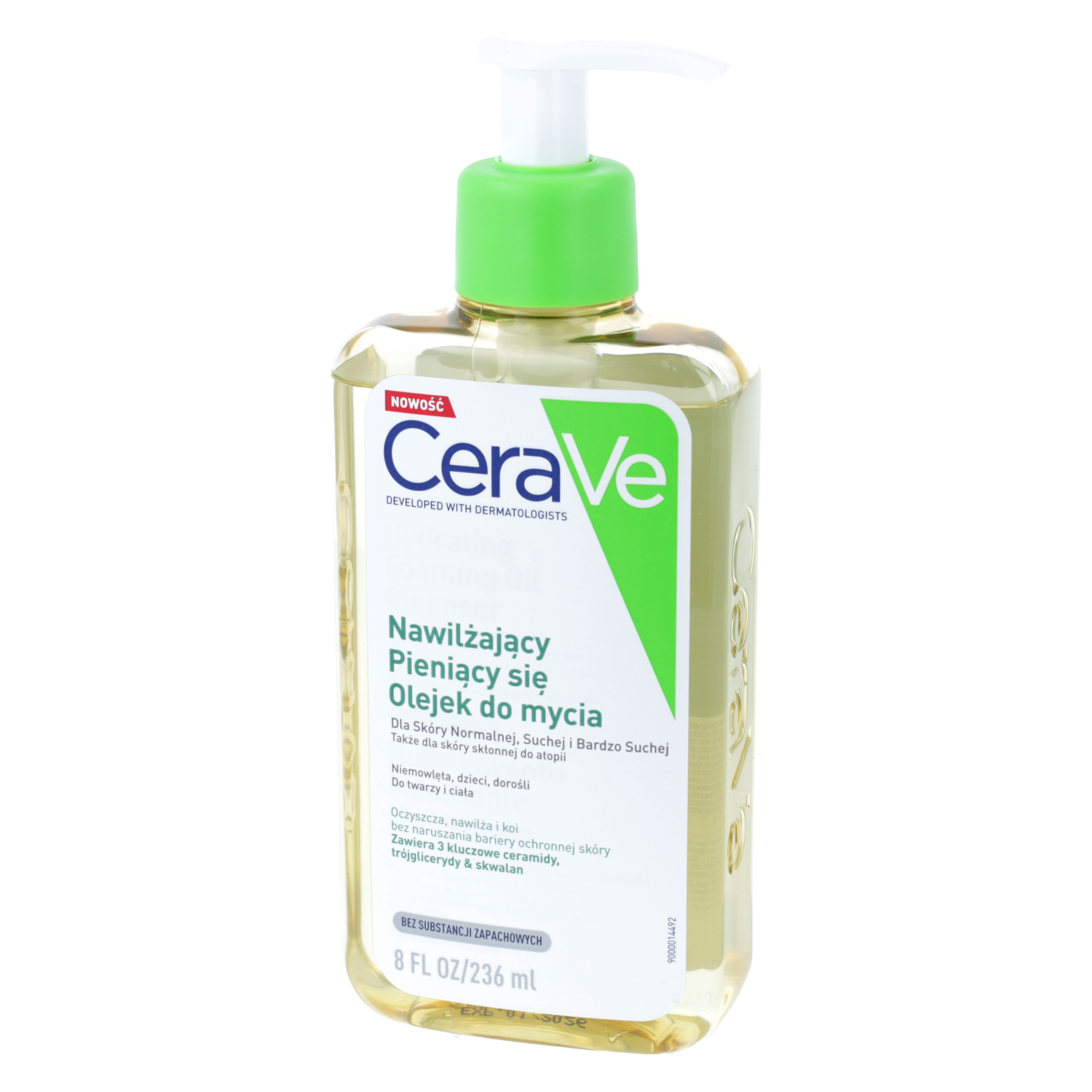 Cerave - nawilżający pieniący się olejek z ceramidami do mycia, 236 ml