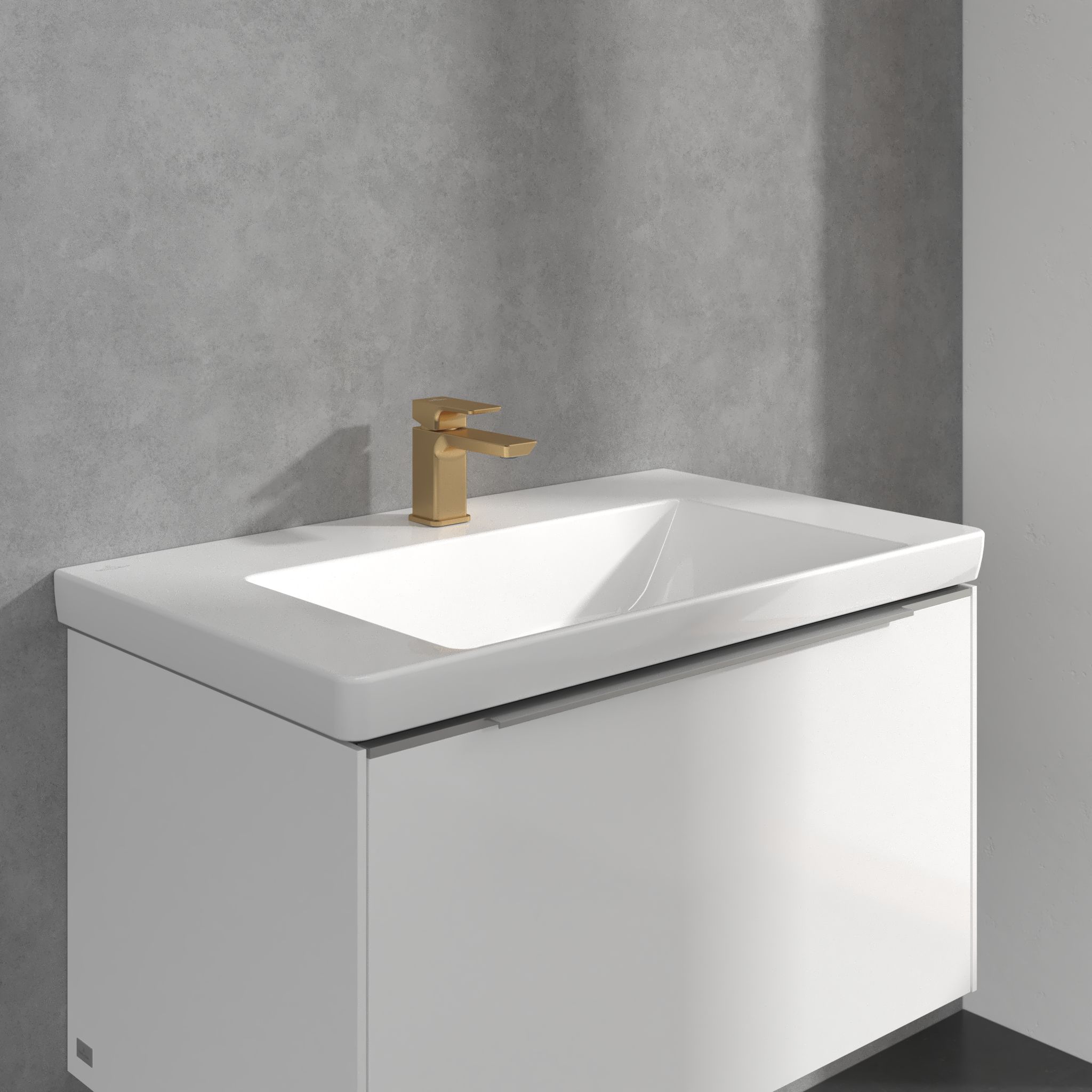 Villeroy & Boch Subway 3.0 bateria umywalkowa stojąca złoty szczotkowany TVW11200100176