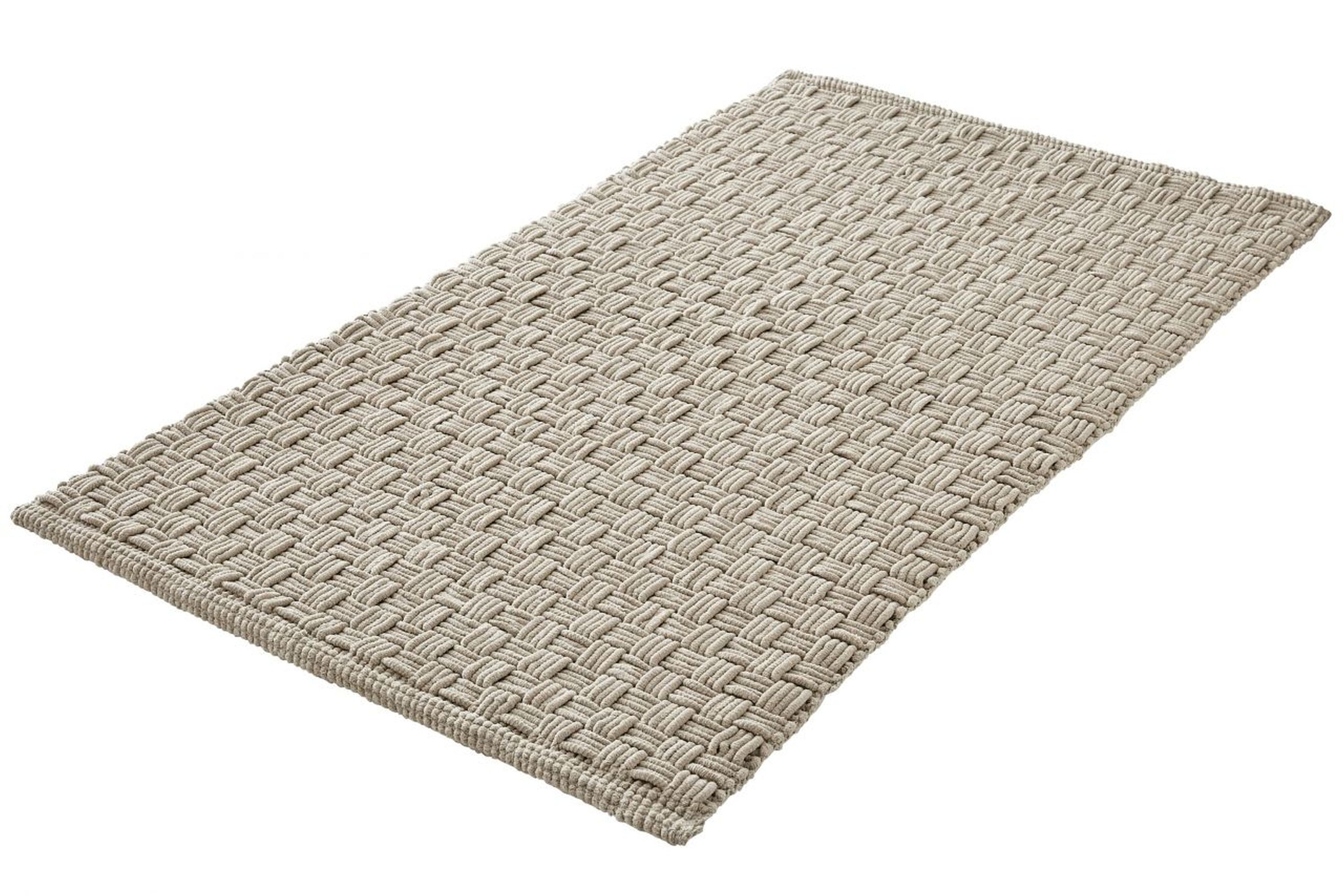 Kleine Wolke Matino dywanik łazienkowy 100x60 cm prostokątny beż macadamia nić szenilowa 9193272360 - Wysyłka w 24h
