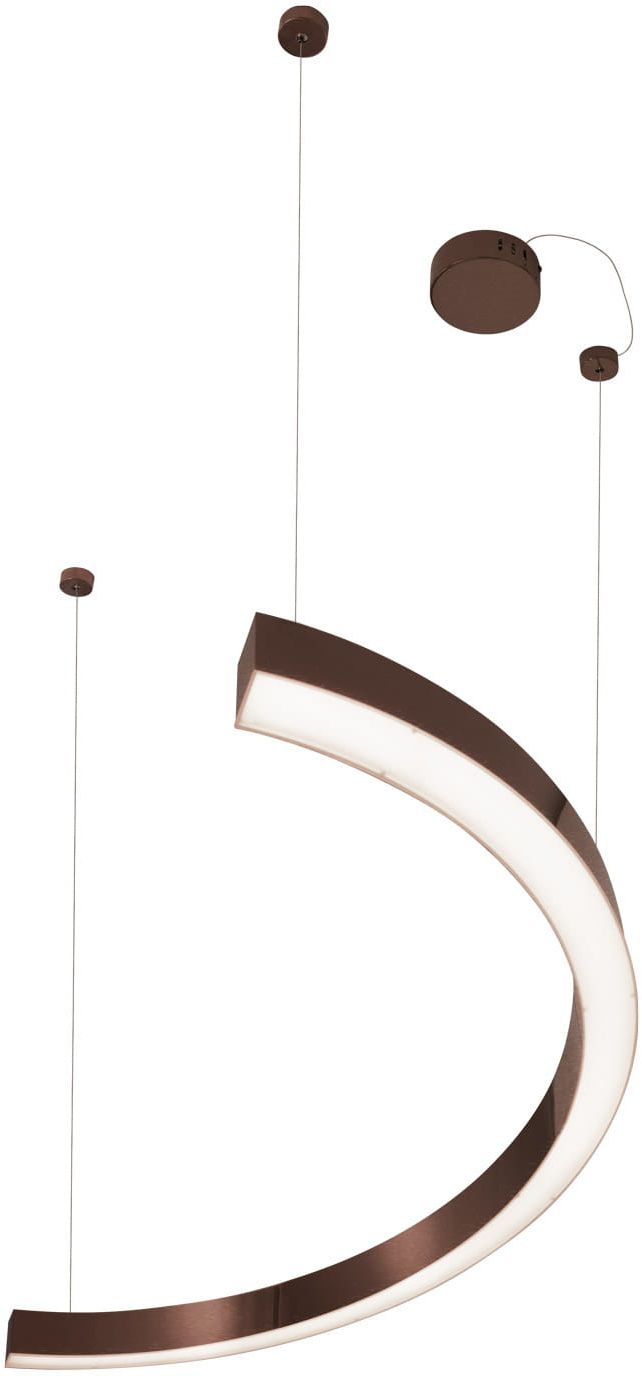 MaxLight Lotus lampa wisząca 1x33 W brąz szczotkowany P0572D