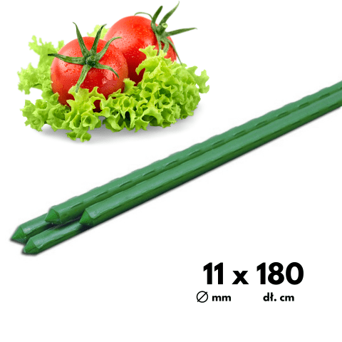 Tyczka ogrodowa stalowy palik do pomidorów 1,1cm x 180cm 10szt.