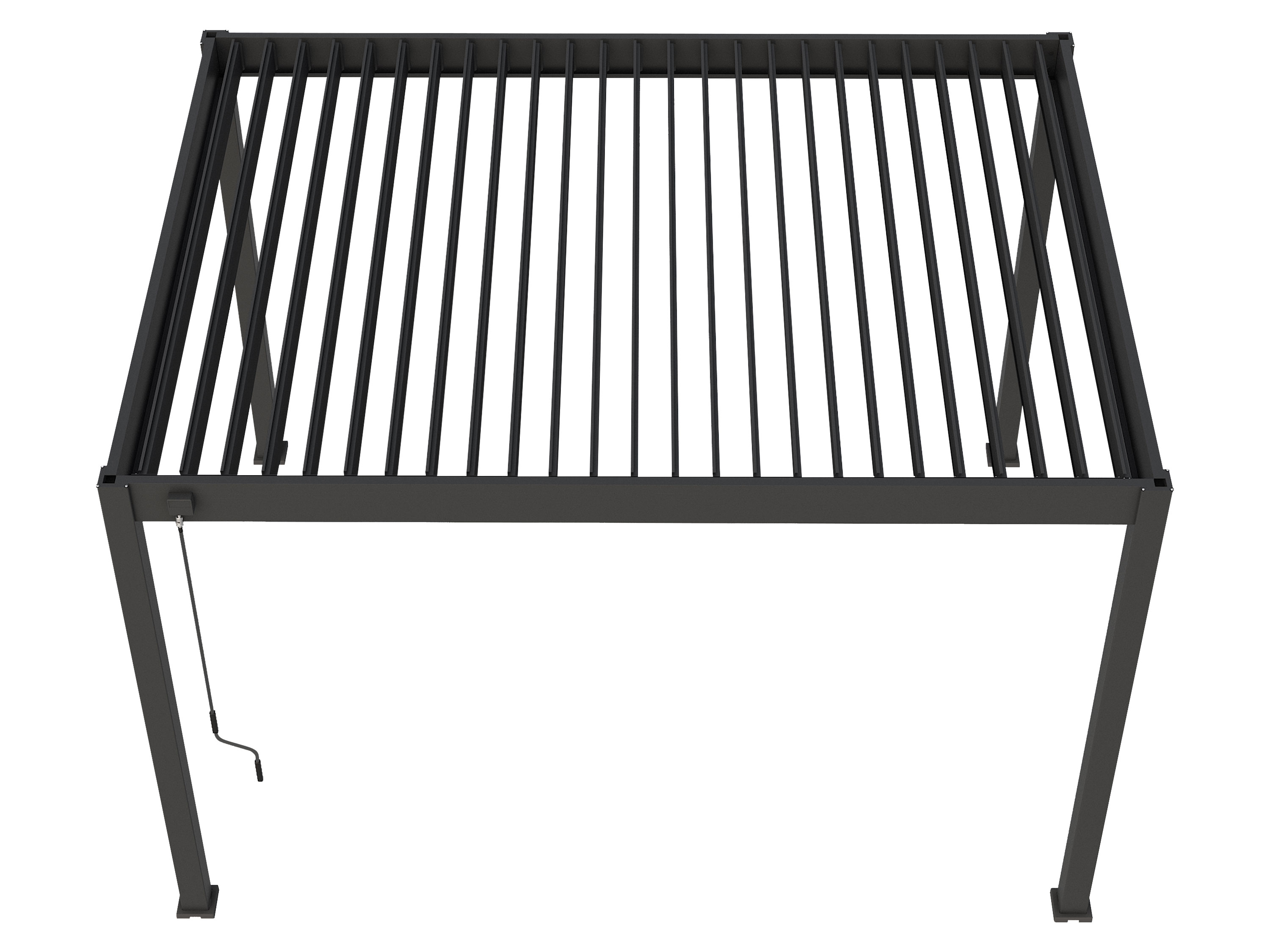 Pergoline Aluminiowe zadaszenie tarasowe Superior Antracytowy, 3x4 m