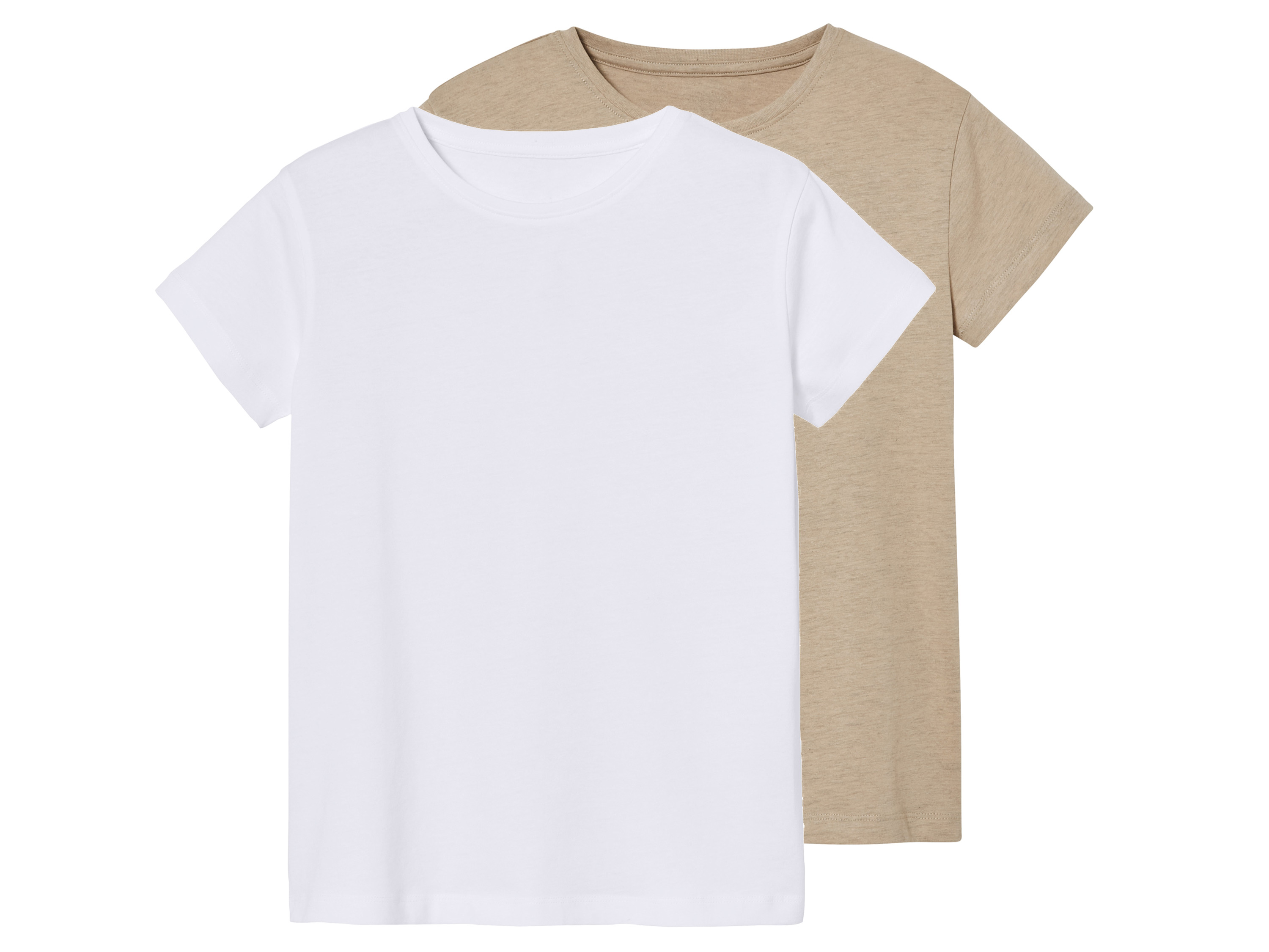 pepperts! T-shirt młodzieżowy z bawełną, 2 sztuki Beżowy/ biały, 134/140