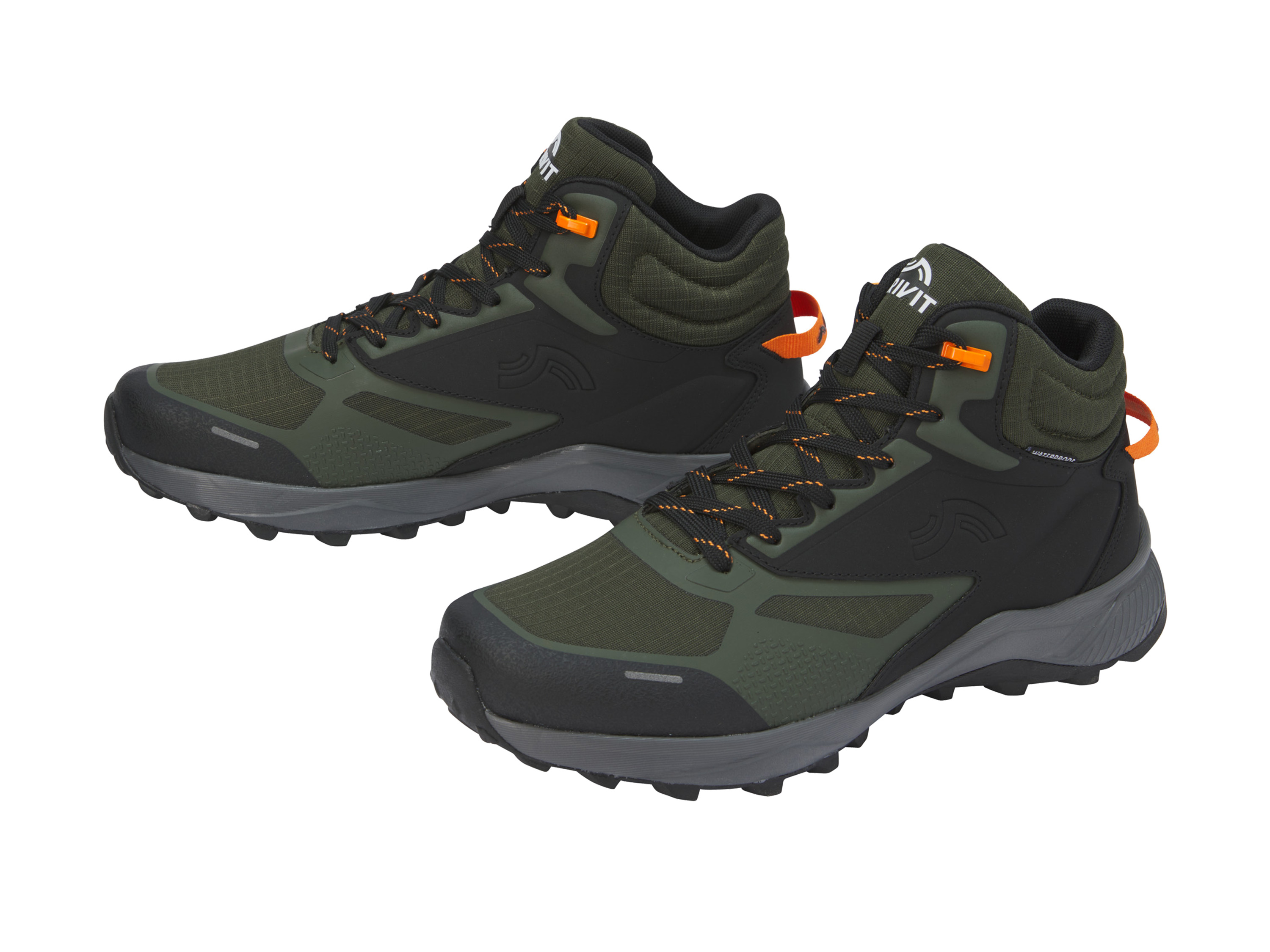 CRIVIT Buty trekkingowe męskie, oliwkowy/czarny, rozmiar 41, oddychające, z amortyzującą podeszwą EVA, z wyjmowaną wkładką