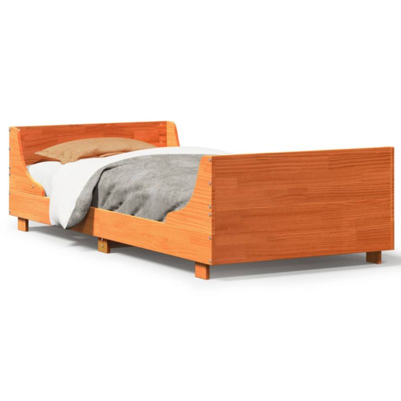 Łóżko drewniane WaszeMeble 100x200 cm brąz WM-850775 1 szt.