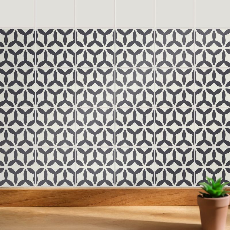 Naklejki na płytki Wallfluent 20x20 cm Geometria symetryczna szybka renowacja 24 szt.