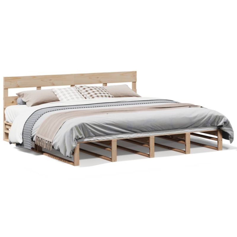 Łóżko drewniane WaszeMeble 180x200 cm brązowe WM-3302303 1 szt.