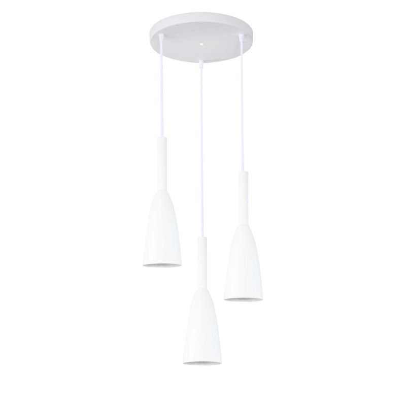 Lampa wisząca Light Prestige Solin 8886 biała szerokość 30 cm 3xE27 x 60W 1 szt.