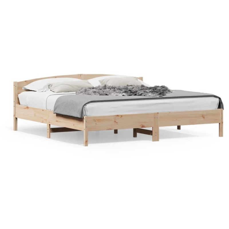 Łóżko drewniane WaszeMeble 180x200 cm brązowe WM-3216191 1 szt.