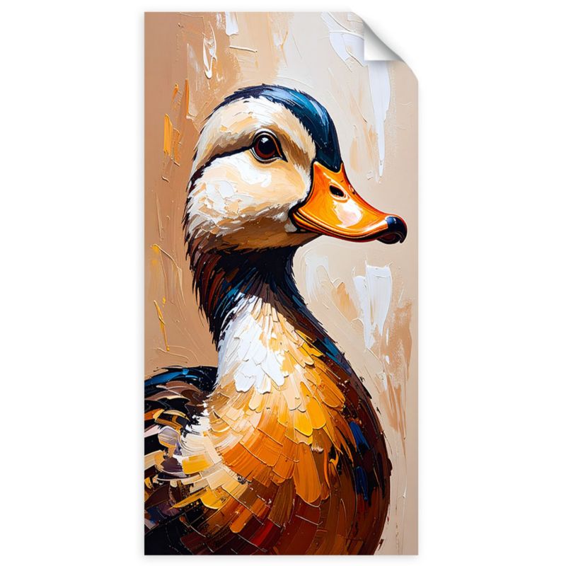Naklejka na ścianę do salonu sypialni Feeby Kaczka Ptak Zwierzę 80x160cm 1szt
