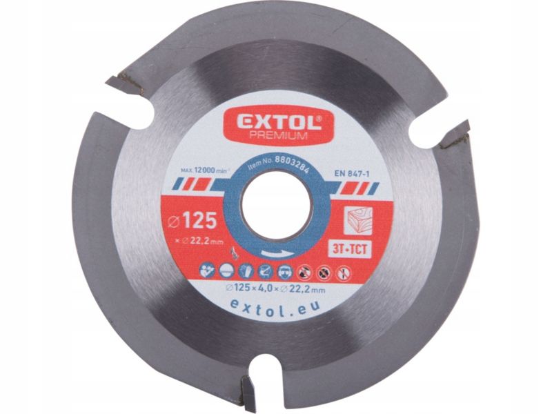 Tarcza do drewna Extol Premium piła tarczowa 3 zęby 125 mm 1 szt