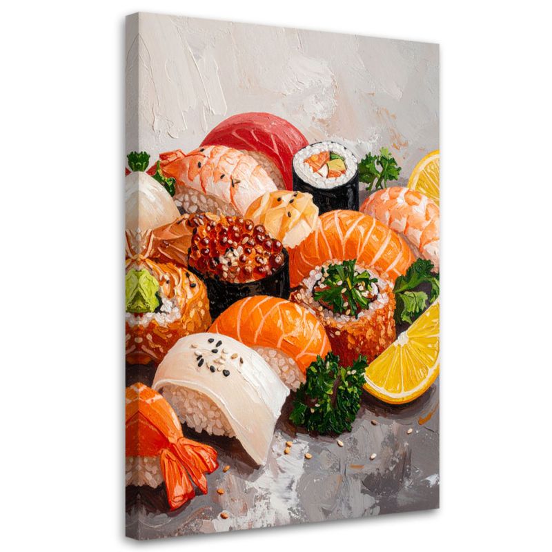 Obraz do kuchni baru restauracji Feeby Kolorowe Sushi 80x120cm 1szt