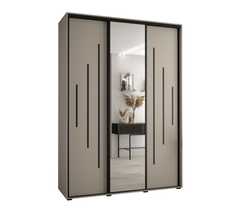 Szafa przesuwna Abiks 60 wysoka Dakota 13 180 kaszmir+kaszmir+czar 1 szt