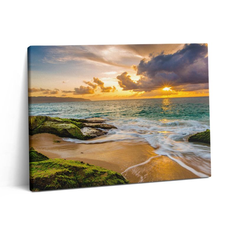 Obraz na płótnie Wallfluent 80x60 cm Brzeg plaży o zachodzie słońca 1 szt.