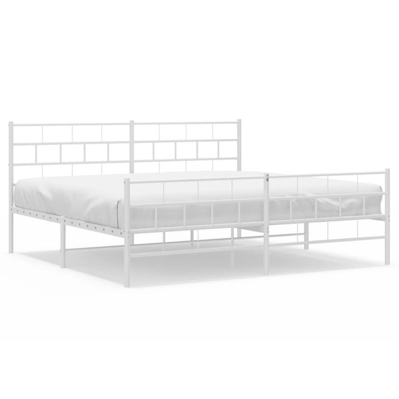 Łóżko metalowe WaszeMeble 193x203 cm biały WM-355732 1 szt.