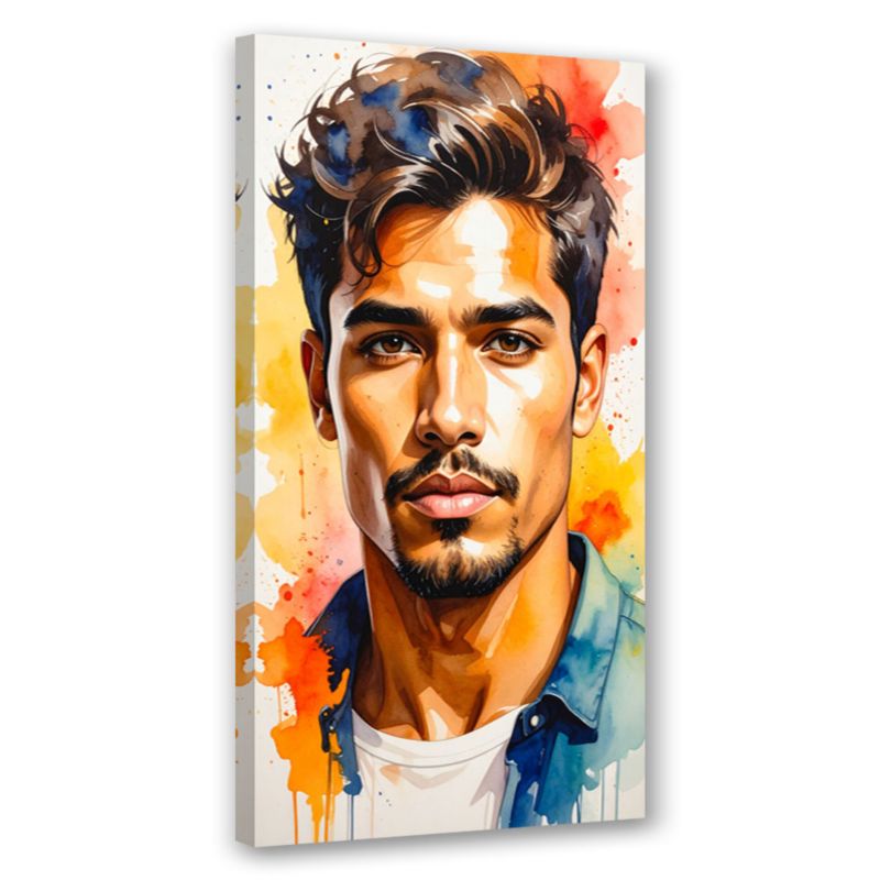 Obraz nowoczesny do salonu sypialni Feeby Przystojny Mężczyzna Model 50x100cm 1szt
