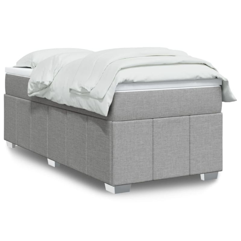 Łóżko kontynentalne WaszeMeble 90x200 cm jasnoszare WM-3285442 1 szt.