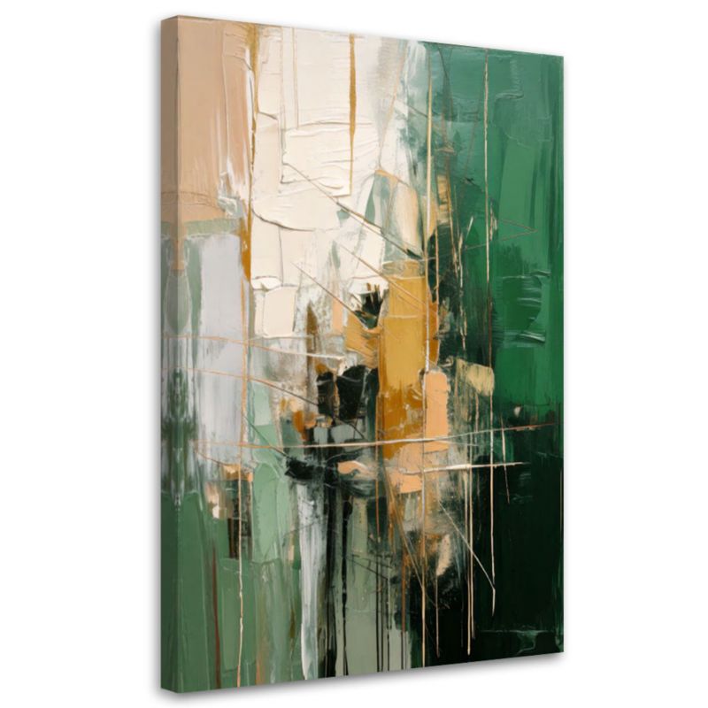 Obraz na płótnie Feeby Abstrakcja Geometryczna Zielony 80x120cm 1szt